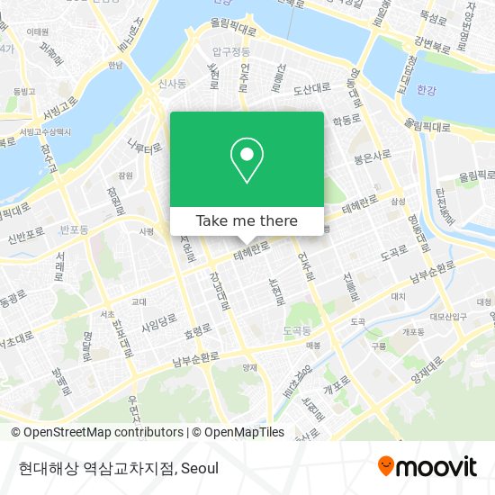 현대해상 역삼교차지점 map