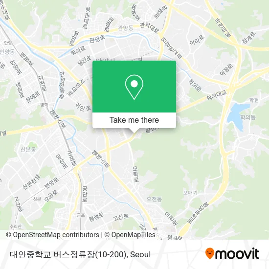대안중학교 버스정류장(10-200) map