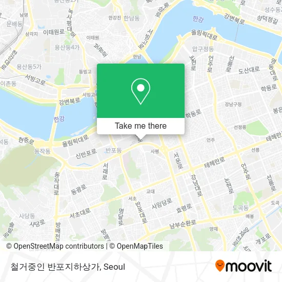 철거중인 반포지하상가 map