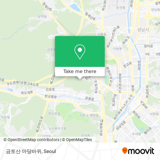 금토산 마당바위 map
