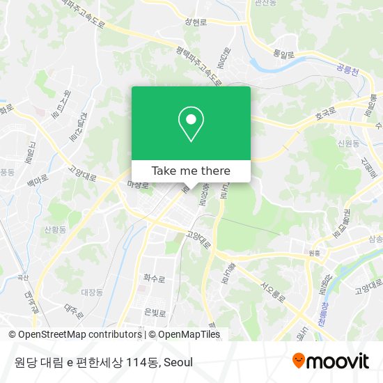 원당 대림 e 편한세상 114동 map