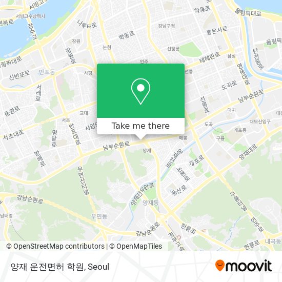 양재 운전면허 학원 map