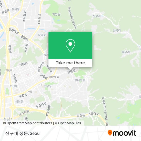 신구대 정문 map