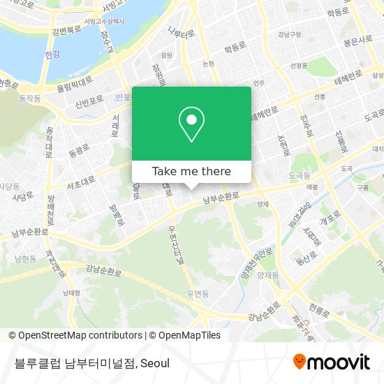 블루클럽 남부터미널점 map