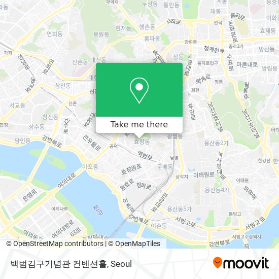백범김구기념관 컨벤션홀 map