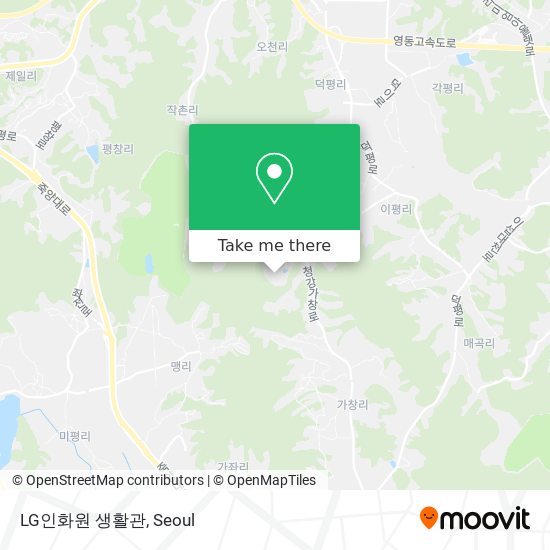 LG인화원 생활관 map