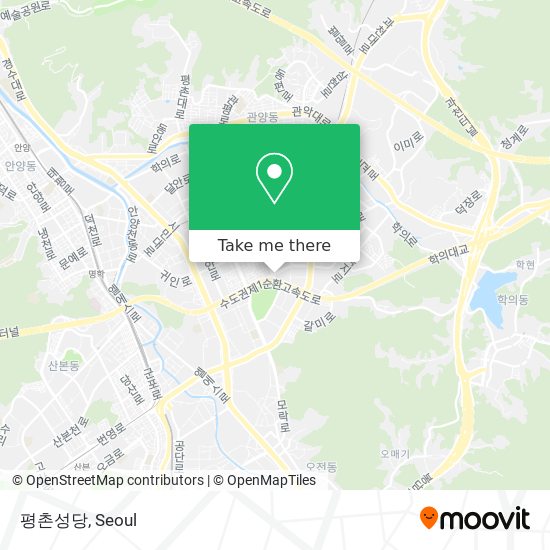 평촌성당 map