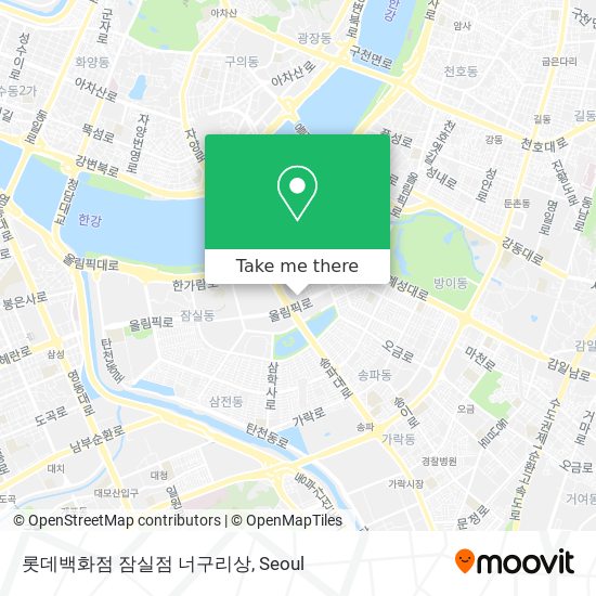 롯데백화점 잠실점 너구리상 map