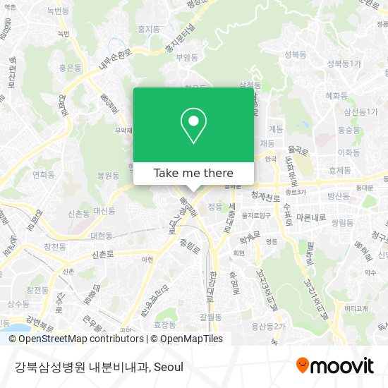 강북삼성병원 내분비내과 map