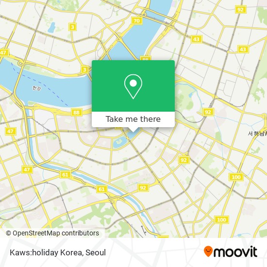 Kaws:holiday Korea map