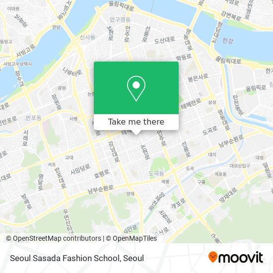 Seoul Sasada Fashion School map