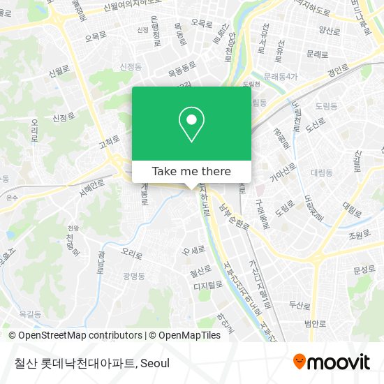 철산 롯데낙천대아파트 map