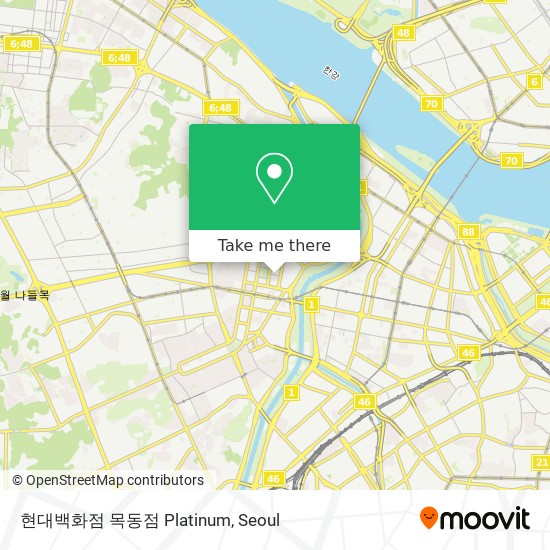 현대백화점 목동점 Platinum map