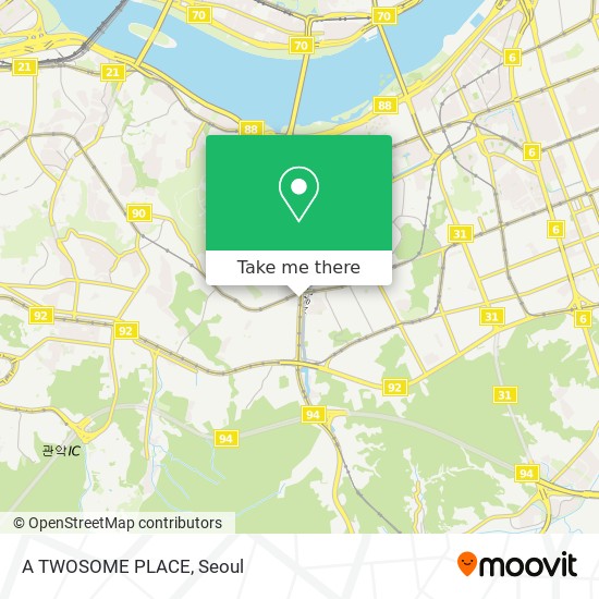 A TWOSOME PLACE map