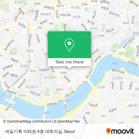 제일기획 이태원 9층 대회의실 map