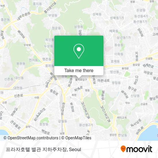 프라자호텔 별관 지하주차장 map