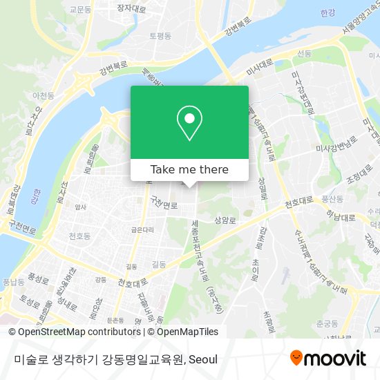 미술로 생각하기 강동명일교육원 map