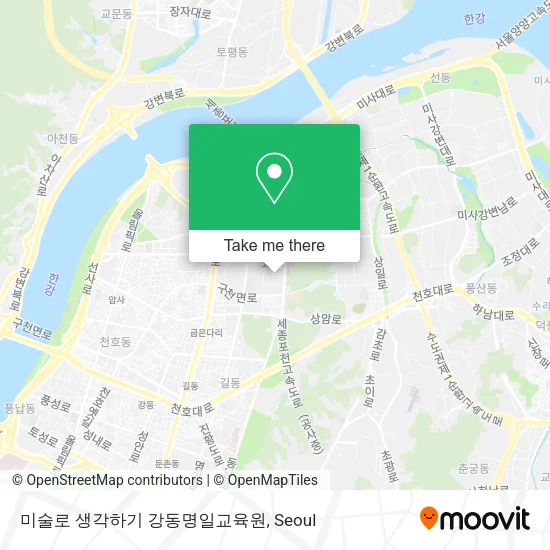 미술로 생각하기 강동명일교육원 map