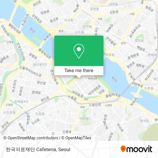 한국의료재단 Cafeteria map