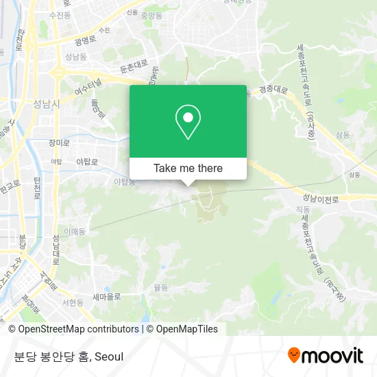 분당 봉안당 홈 map