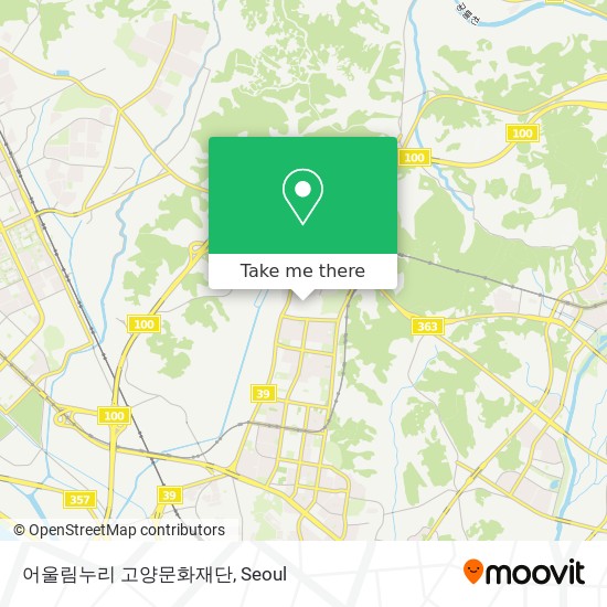 어울림누리 고양문화재단 map