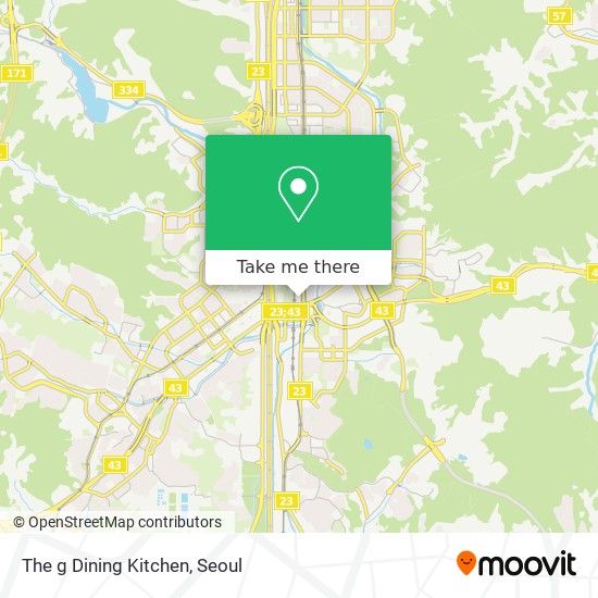 The g Dining Kitchen map