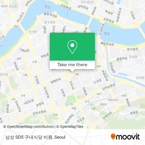 삼성 SDS 구내식당 비원 map