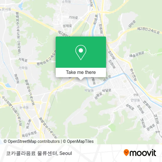 코카콜라음료 물류센터 map