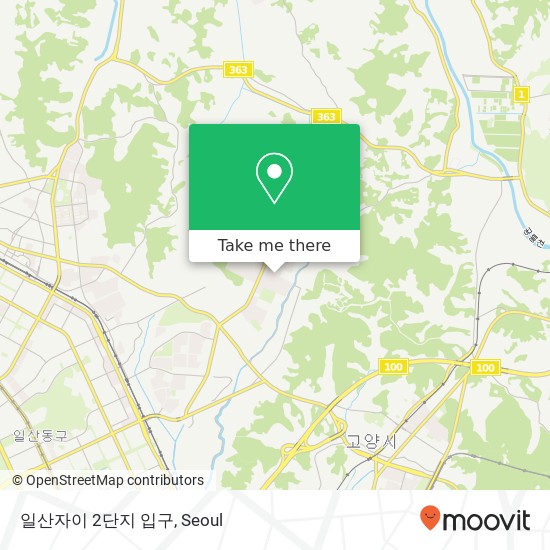 일산자이 2단지 입구 map