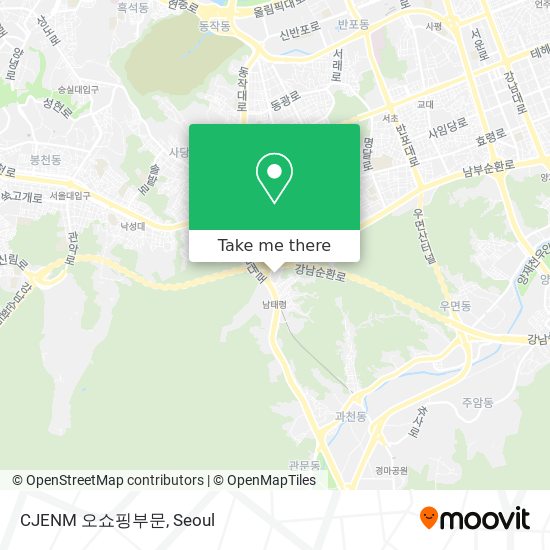 CJENM 오쇼핑부문 map