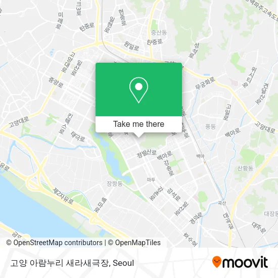 고양 아람누리 새라새극장 map