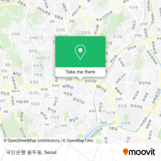 국민은행 용두동 map