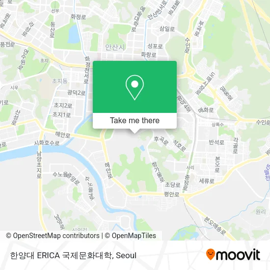 한양대 ERICA 국제문화대학 map