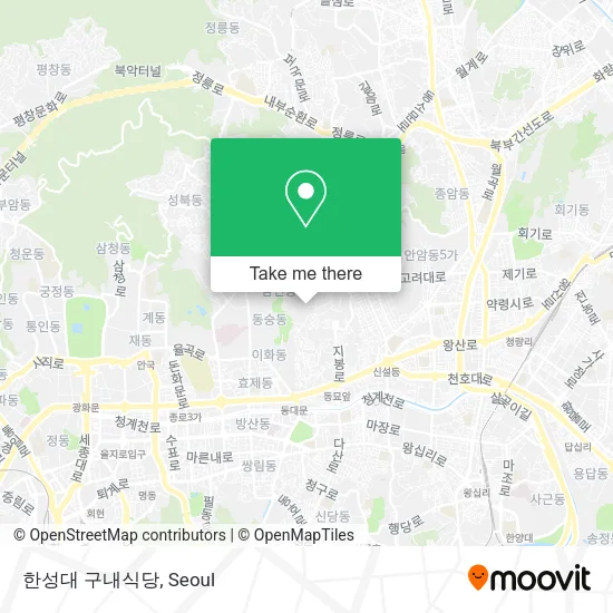한성대 구내식당 map