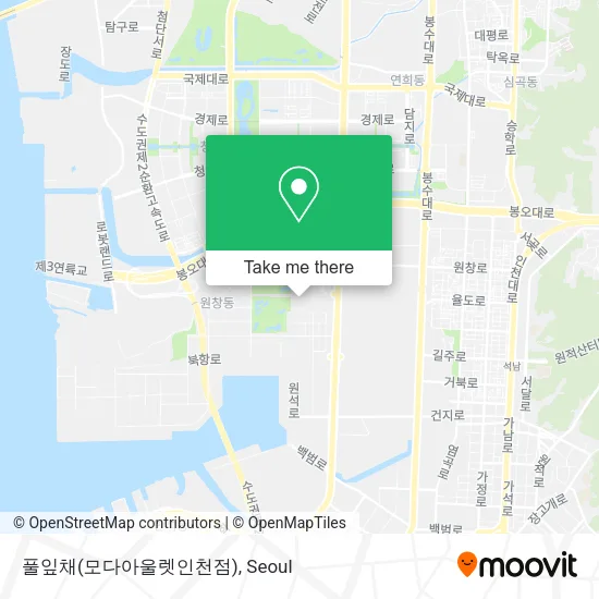 풀잎채(모다아울렛인천점) map