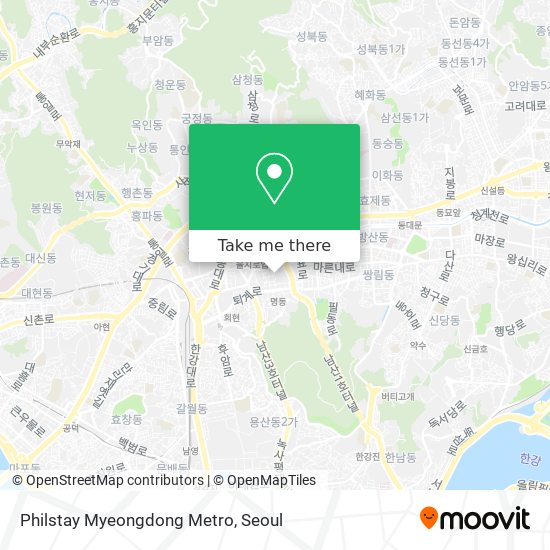 Philstay Myeongdong Metro map