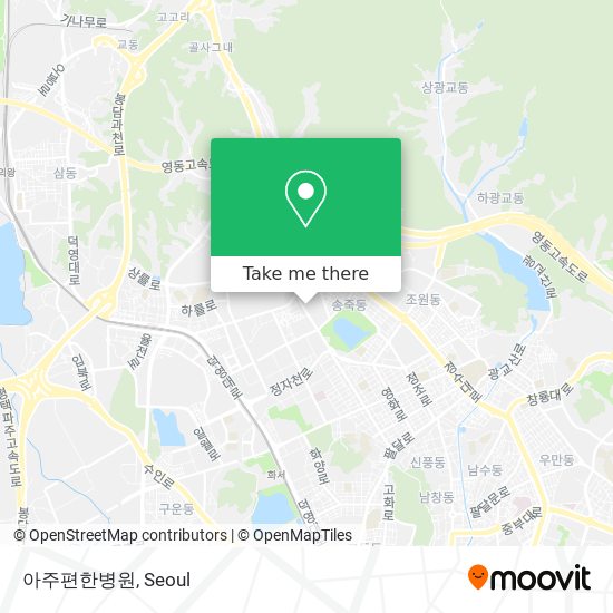 아주편한병원 map