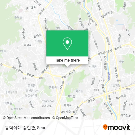 동덕여대 숭인관 map