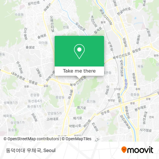 동덕여대 우체국 map