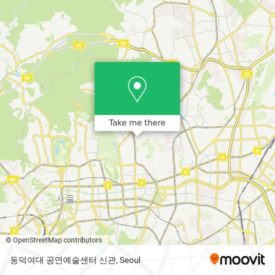 동덕여대 공연예술센터 신관 map