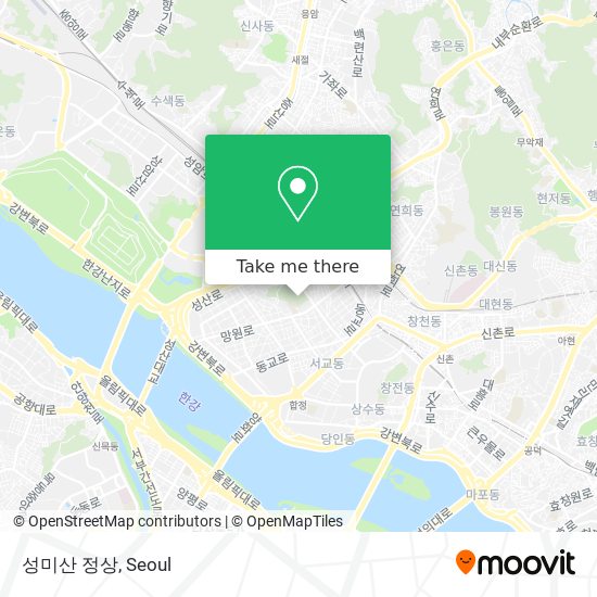성미산 정상 map