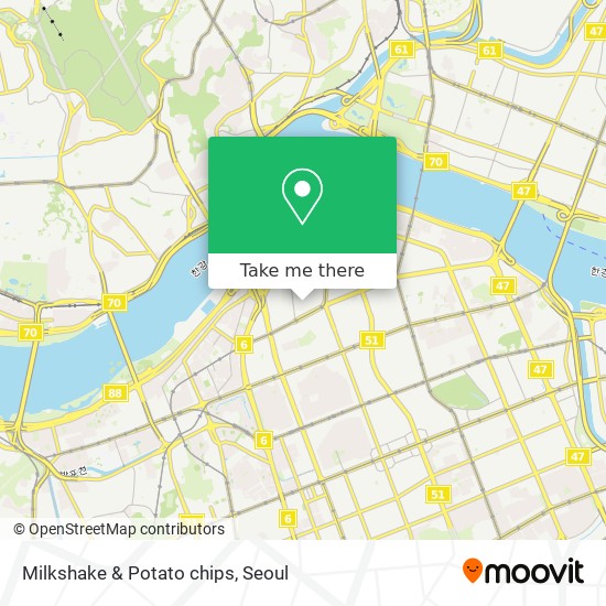 Milkshake & Potato chips map