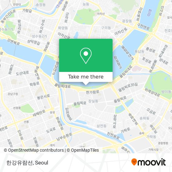 한강유람선 map