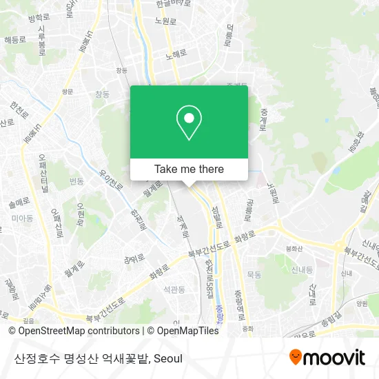 산정호수 명성산 억새꽃밭 map