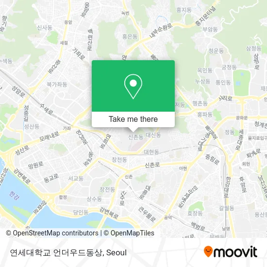 연세대학교 언더우드동상 map