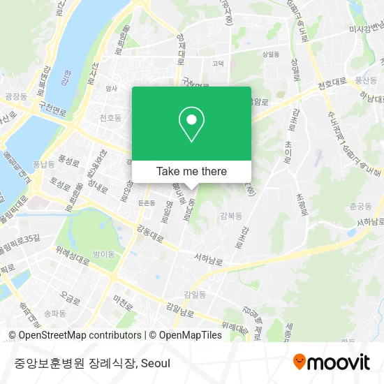 중앙보훈병원 장례식장 map