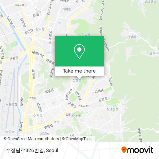 수정남로326번길 map