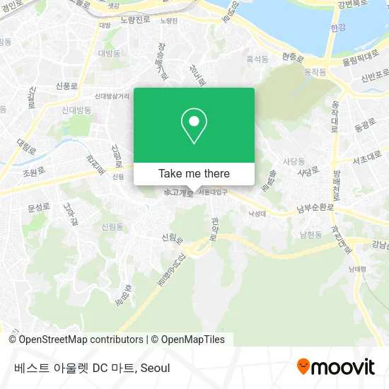 베스트 아울렛 DC 마트 map