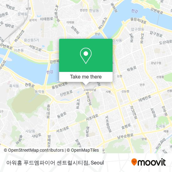 아워홈 푸드엠파이어 센트럴시티점 map