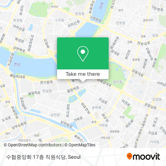 수협중앙회 17층 직원식당 map